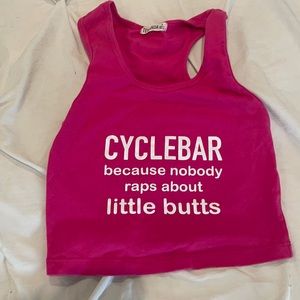 One and only CycleBar crop top